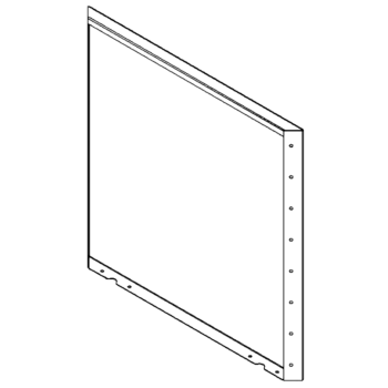 Stalowa donica - Panel - 80 x 80 cm - RAL9010 matowy (biały)