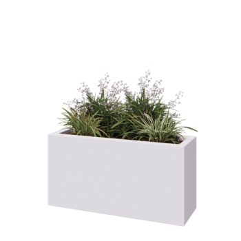 Donica poliestrowa - Prostokąt - 100 x 30 x 50 cm - RAL9010 matowy (biały) - Z dnem