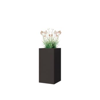 Stalowa donica - Kwadratowe - 30 x 30 x 60 cm - Inny kolor RAL - Z płytą dolną