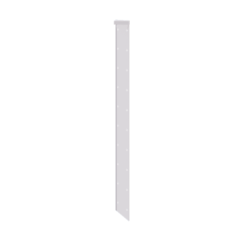 Stalowa donica - Element narożny 180° - 100 cm - RAL9010 matowy (biały)