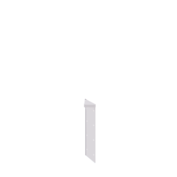 Stalowa donica - Element narożny 180° - 40 cm - RAL9010 matowy (biały)