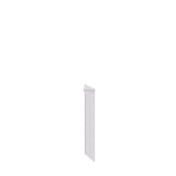Stalowa donica - Element narożny 180° - 50 cm - RAL9010 matowy (biały)