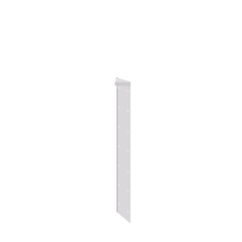 Stalowa donica - Element narożny 180° - 70 cm - RAL9010 matowy (biały)