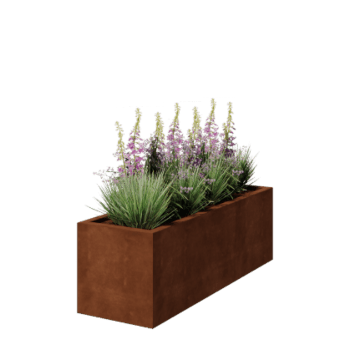 Spawana Donica ze stali corten Montana 150 x 50 x 50 cm