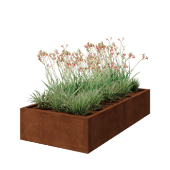 Spawana Donica ze stali corten Montana 200 x 100 x 40 cm