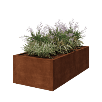 Spawana Donica ze stali corten Montana 200 x 100 x 60 cm