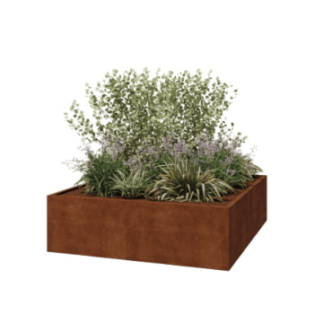 Spawana Donica ze stali corten Montana 200 x 200 x 60 cm