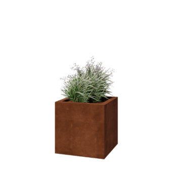 Spawana Donica ze stali corten Montana 50 x 50 x 50 cm
