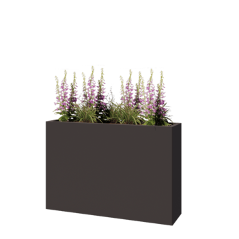 Stalowa donica - Prostokątne - 120 x 30 x 80 cm - RAL7016 matowy (szary antracyt) - Bez płyty dolnej