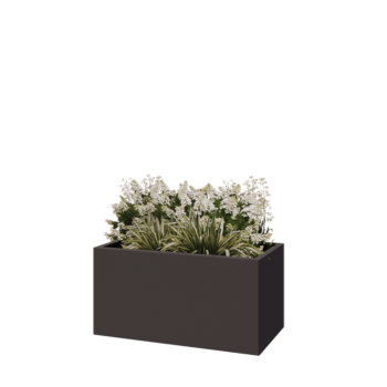 Stalowa donica - Prostokątne - 100 x 50 x 50 cm - RAL7016 matowy (szary antracyt) - Bez płyty dolnej