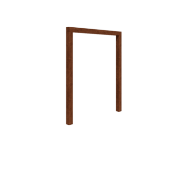 Pergola ze stali corten - Proste - 200 x 230 cm - Bez bloczka betonowego
