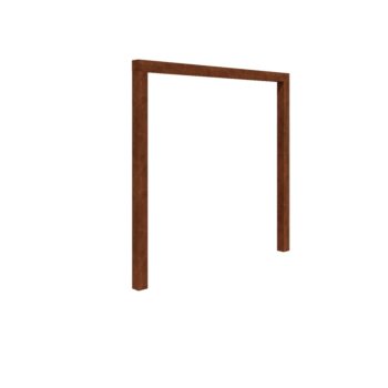 Pergola ze stali corten - Proste - 250 x 230 cm - Bez bloczka betonowego
