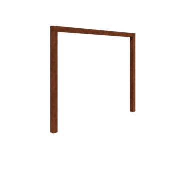 Pergola ze stali corten - Proste - 300 x 230 cm - Bez bloczka betonowego
