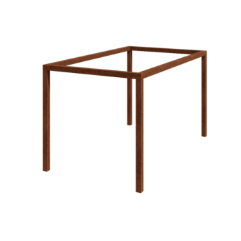 Pergola ze stali corten - Prostokątne - 424 x 250 x 230 cm - Bez bloczka betonowego