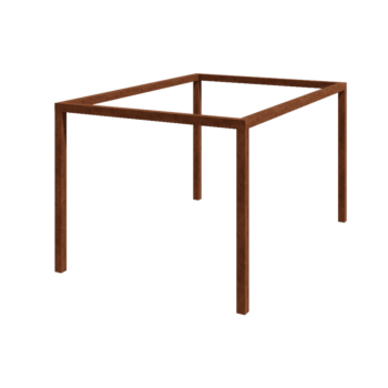 Pergola ze stali corten - Prostokątne - 424 x 300 x 230 cm - Bez bloczka betonowego