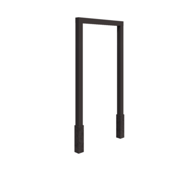 Stalowa pergola - Proste - 150 x 230 cm - Inny kolor RAL - Z bloczkiem betonowym