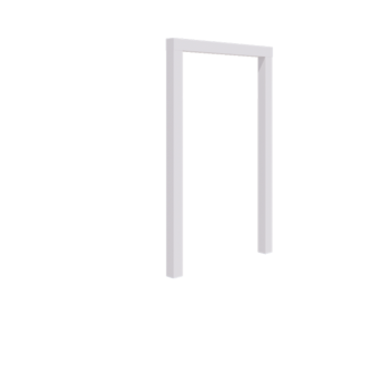 Stalowa pergola - Proste - 150 x 230 cm - RAL9010 matowy (biały) - Bez bloczka betonowego