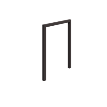 Stalowa pergola - Proste - 200 x 230 cm - RAL7016 matowy (szary antracyt) - Bez bloczka betonowego