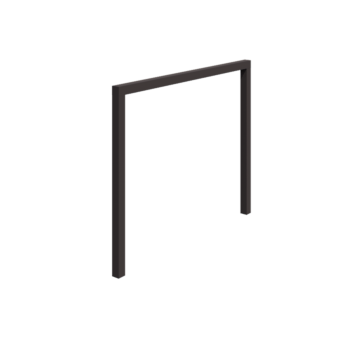 Stalowa pergola - Proste - 300 x 230 cm - RAL7016 matowy (szary antracyt) - Bez bloczka betonowego