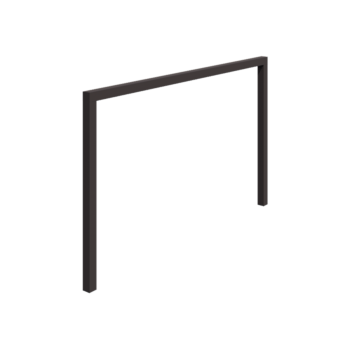Stalowa pergola - Proste - 400 x 230 cm - RAL7016 matowy (szary antracyt) - Bez bloczka betonowego