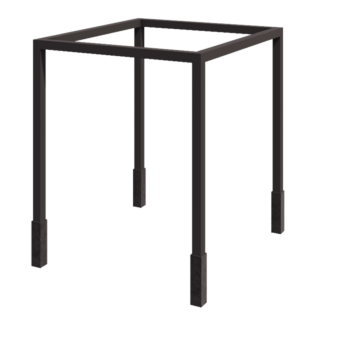 Stalowa pergola - Kwadratowe - 274 x 250 x 230 cm - Inny kolor RAL - Z bloczkiem betonowym