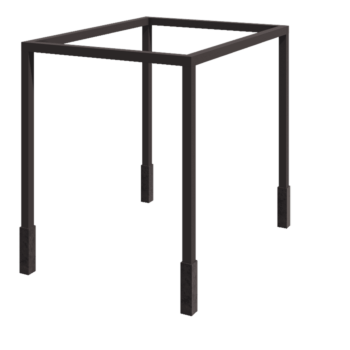 Stalowa pergola - Kwadratowe - 324 x 300 x 230 cm - Inny kolor RAL - Z bloczkiem betonowym