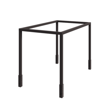 Stalowa pergola - Prostokątne - 424 x 250 x 230 cm - RAL7016 matowy (szary antracyt) - Z bloczkiem betonowym
