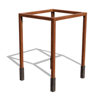 Pergola ze stali corten kwadratowa 224 x 200 cm