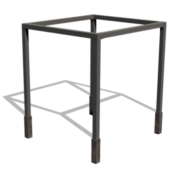 Kwadratowa pergola stalowa malowana proszkowo 274 x 250 cm