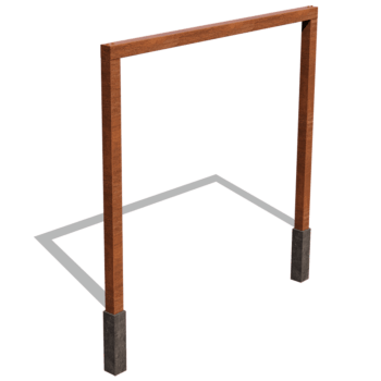 Proste pergola ze stali kortenowskiej 300 cm