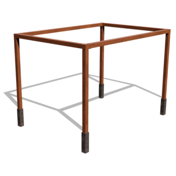 Pergola ze stali corten kwadratowa 424 x 300 cm
