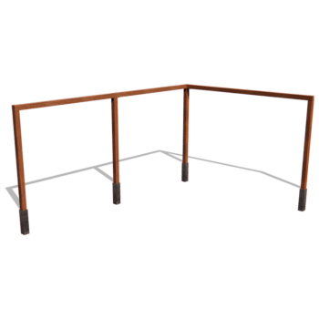 Zestaw narożny pergola ze stali corten 600 x 412 cm