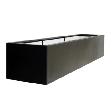 Donica poliestrowa - Prostokąt - 200 x 50 x 40 cm - RAL9010 matowy (biały) - Z dnem