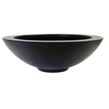 Donica poliestrowa - Misa - Ø 120 x 40 cm - RAL9005 matowy (czarny) - Z dnem