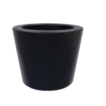 Donica poliestrowa - Stożkowy - Ø 63 x 52 cm - RAL9010 matowy (biały) - Z dnem