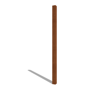 Słupki ogrodzeniowe ze stali corten 200 cm