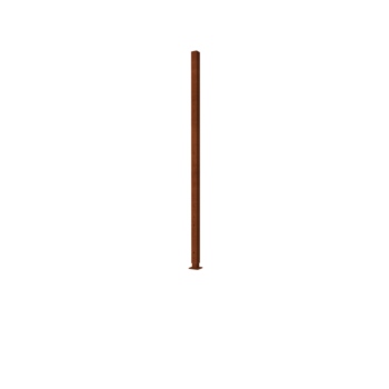 Ogrodzenie ze stali Corten H słupek pośredni z płaska stopka 190 x 6 x 6 cm
