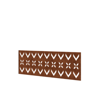 Ogrodzenie ze stali Corten H panelu V 120 x 47,5 cm