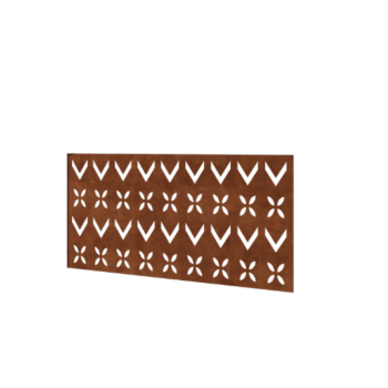Ogrodzenie panelowe ze stali corten H - Panel V - 120 x 63,3 cm