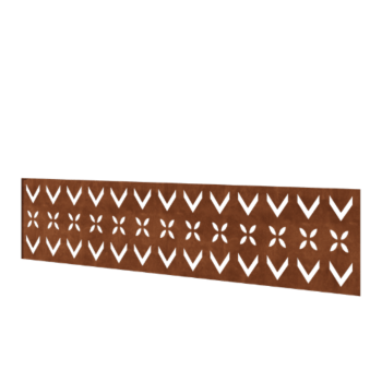 Ogrodzenie ze stali Corten H panelu V 180 x 47,5 cm