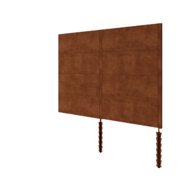 Ogrodzenie panelowe ze stali corten H4 - Kompletny zestaw - 252 x 6 x 190 cm