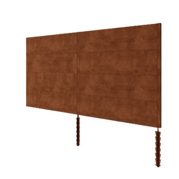 Ogrodzenie panelowe ze stali corten H4 - Kompletny zestaw - 372 x 6 x 190 cm