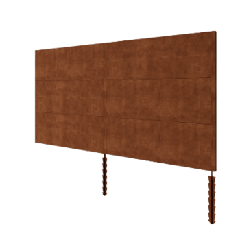 Ogrodzenie panelowe ze stali corten H3 - Kompletny zestaw - 372 x 6 x 190 cm