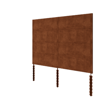 Ogrodzenie ze stali Corten H4 kompletní sada 258 cm