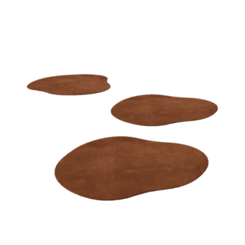 Płytka ogrodowa ze stali corten - Forma organiczna - 50 x 50 cm