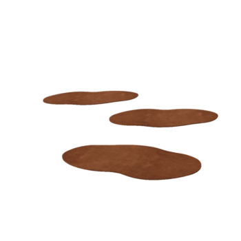 Płytka ogrodowa ze stali corten - Forma organiczna - 50 x 25 cm