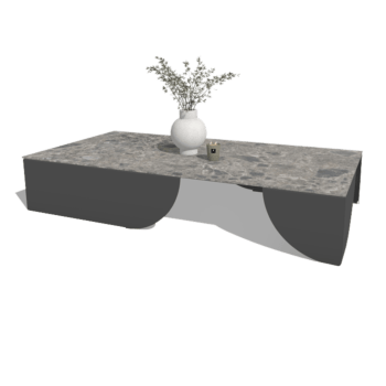 Stoliki kawowe z aluminium Savuto 160 x 80 x 30 cm