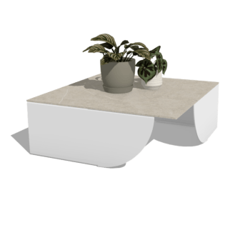 Stoliki kawowe z aluminium Savuto 80 x 80 x 30 cm