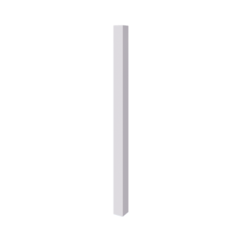 Słupek ogrodzeniowy dekoracyjny ze stali - 12 x 12 x 200 cm - RAL9010 matowy (biały)