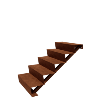 Schodyschodek stal corten New York 5 stopnie (szerokość 80 cm)